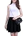 HDE Quilted Crossbody Handbag with Metal Chain Strap (Black)