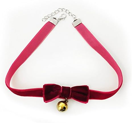 Lolita Cosplay Red Bow Charm Choker Velvet Collar Necklace