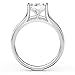 Metal Factory Sz 9 Sterling Silver 2Pcs 925 CZ Cubic Zirconia Engagement Wedding Band Ring Insert Set