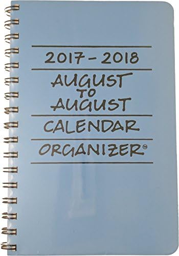 2017-2018 August to August Calendar Organizer- Sky (Light Blue)
