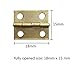 Coobey 60 Pieces Mini Hinges for Cabinets Connectors with 240 Pieces 7mm Replacement Brass Hinge Screws