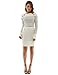 PattyBoutik Women's Military Striped Crewneck Sweater Dress