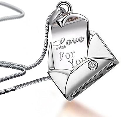Love for You Pendant 925 Sterling Silver Necklace Letter to Mum Dad Wife Grilfriend Grandma Nana Daughter Son 18" Chain
