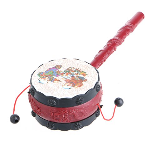 CHONE Kids Cartoon Hand Bell - ABS Chinese Traditional Rattle Drum Spin Toy For Baby - Thumbnail 4