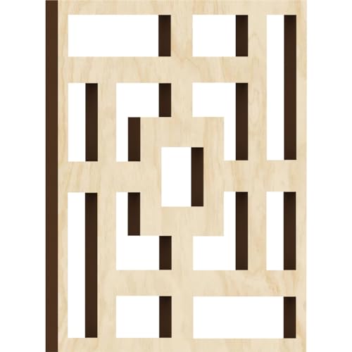 7 3/8"W x 7 3/8"H x 3/8"T Extra Small Monessen Decorative Fretwork Wood Wall Pa…