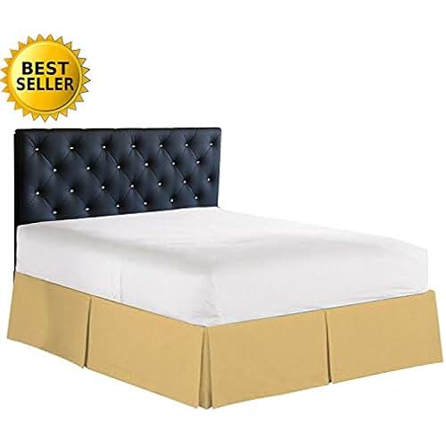 yellow bed skirt queen