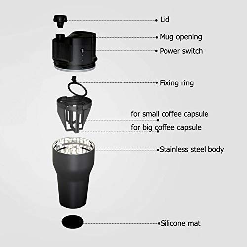 Kaffeemaschine Kaffeemaschine, Mini elektrische Kaffeemaschine, Kapsel, Pulver doppelte Zweck, Kapsel Kaffeemaschine… – Bild 6