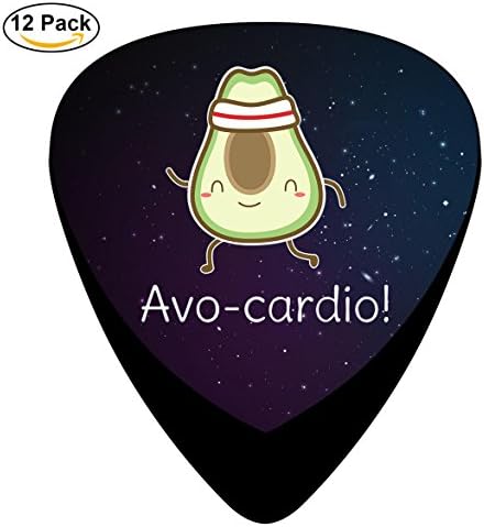 STREMUSIC Avo-cardio Celluloid Electric Guitar Picks 12-pack Plectrums For Bass Music Tool