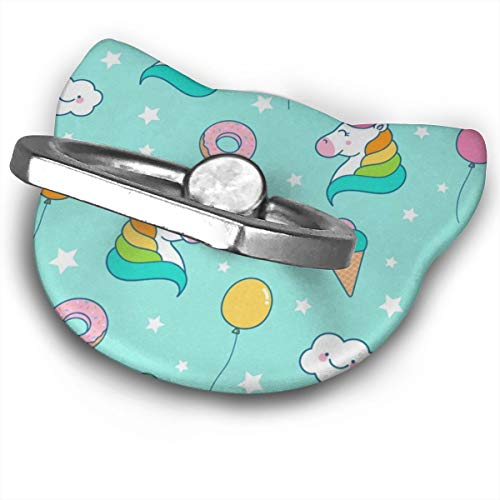 Ring Holder Unicorn with Ice Cream Cat Type Ring Cell Phone Stand Adjustable 360° Rotation Phone Stand for IPad Phone X/6/6s/7/8/8 Plus/7, Galaxy S9/S9 Plus/S8/S7 Android Smartphone - Thumbnail 2