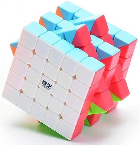 IndiaBuy 5x5x5 QIYI Stickerless Rubik's Magic Smooth Speed Cube 3D-Puzzle Cube Recommended for 3-99 yrs