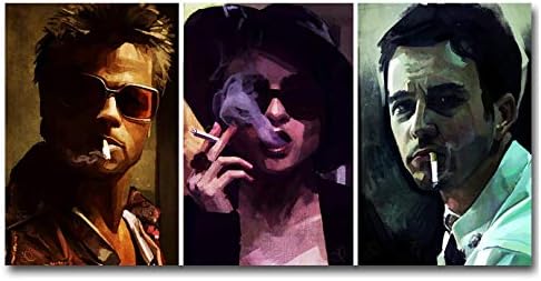 Wall Art Picture Poster Fight Club Art Canvns Poster Print Classic Movie Pictures For Living Room Wall Decoration Gift 40 * 80 Cm Without Frame