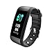 New Fitness Tracker, Heart Rate Monitor, IP67 Waterproof Smart Bracelet with Camera Remote Shoot, Activity Fitness Wristband R11 Pedometer for Bluetooth Android and iOS (R11-Black)