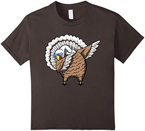 Kids Awesome Dabbing Turkey Thanksgiving T-Shirt 6 Asphalt