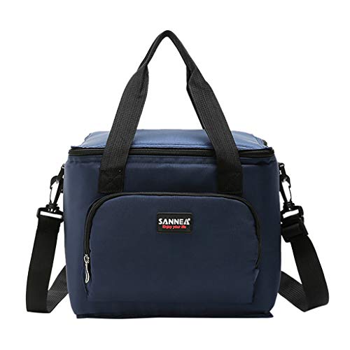 Aviat Portable Moistureproof Insulated Cooler Lunch Bag Crisper Camping Picnic Classification Box Durable Oxford Cloth Shoulder Bag