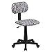 Flash Furniture Black and White Zebra Print Swivel Task Office Chair