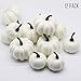 YOFIT 12 Pcs Thanksgiving Table Decorations Artificial Pumpkins, Fake Mini Plastic Pumpkins, Lifelike Simulation Foam Pumpkins Set Friendgiving Tabletop Decorations (White)