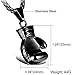 Hamoery Men Women Punk Stainless Steel Black Boxing Glove Chain Pendant Necklace(Black(Men))