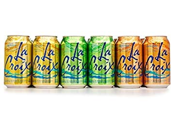 La Croix Sparkling Water Variety Pack 12oz Cans 24 Pack (Lemon,Lime,Orange)