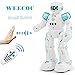 WEECOC RC Robot Toys Gesture Sensing Smart Robot Toy for Kids Can Singing Dancing Speaking Christmas Birthday (Blue)