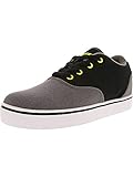 Heelys Launch Canvas Sneaker, Charcoal/Black/Lime, 2 M US Little Kid
