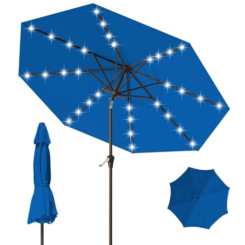 Tobeos Patio Umbrella Solar Lights Outdoor Market