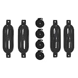 Extreme Max 3006.7384 BoatTector Fender Value 4-Pack - 6.5" x 22", Black