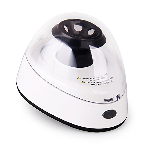 Mini Centrifuge - Four E's Scientific Bench-Top Centrifuge with 2 Interchangeable Rotors of 1.5/2mL x 6 and PCR 8 x 2-5400rpm max, 2000 x g max, Door Open Braking System - US Plug