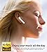 Bluetooth Earbuds, Bluetooth 5.0 Wireless Earbuds Bass HD Stereo Sound Bluetooth headphones, Built-in Mic and Up to 2.5 Hours Playtime(White with Case Skin)