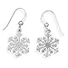 Sterling Silver Small Snowflake Earrings