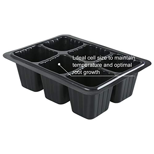 Homend 12 Sets Seed Starter Tray, 72 Holes Seed Tray Plant Germination
