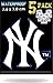 A&A Global 5 Pack New York Yankees Vinyl Decal Sticker Set, 3.5 H x 2.57 W inch, Logo in NY Yankee Team Colors. N.Y. Major League Baseball Emblem.L8