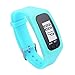 Perman Durable Digital LCD Pedometer Run Step Walking Distance Calorie Counter Watch Bracelet (Sky Blue)