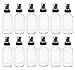 12 pack, 4 oz Clear Bottles with Black Sprayers for Aromatherapy, Essential Oils, Diy, Perfume, Home and Travel