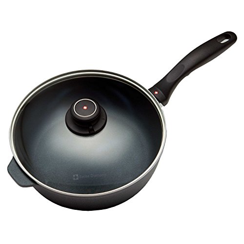 Swiss Diamond Nonstick Saute Pan with Lid - 3.2 qt (9.5