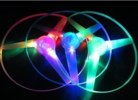 Blue Pink Green LED Light up Flying Disc Toy 3 Pieces by Cool4Toys