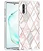SKYLMW Galaxy Note 10 Plus Case,Note 10+ 5G Cover,Shockproof Protection Thin Slim Soft TPU Bumper Protective Cases with Stand & Lanyard Neck Strap for Galaxy Note 10+ 2019,Marble Clear