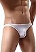 Adorneve Men Briefs Breathable Ice Silk Triangle Bikinis 4-packs White Large