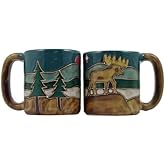 One (1) MARA STONEWARE COLLECTION - 16 Oz Coffee Cup Collectible Dinner Mug - Moose Design