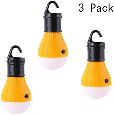 3 Pack LED Tent Lamp-Portable Compact &amp; Waterproof Hurricane Emergency Camping Lantern for Backpacking, Hiking, Fishing, &amp; Outdoor Lighting Sleeping Bag Camping Equipment By SPNRO