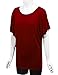LL WT742 Womens Boat Neck Short Sleeve Dolman Drape Top XXL Wine