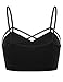 Fifth Parallel Threads FPT Womens Sleeveless Bustier Crop Top Black