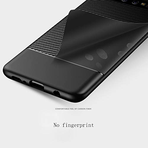 LyweyCarbon Fiber Waterproof TPU Soft Rubber Case CoverFor Samsung Galaxy S10 6.1Inch