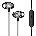 GEVO Noise Isolating in-Ear Headphones with Mic, Stereo Bass Earbuds, Sports Headphones with Ear Fins, Secure Fit for Exercises Like Running, Jogging, Gym in Ear Earbuds(Gray-Black)