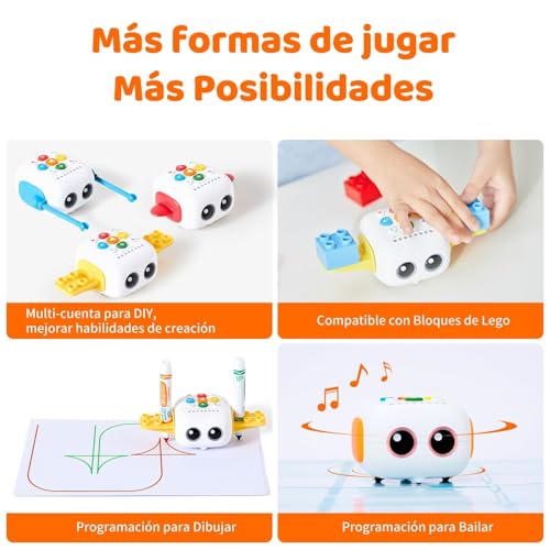 Programmable Robot for Kids 3-5 Years Old, MatataStudio Tale-Bot Pro Robot Screenless Coding Toy for Learning Coding Basics Interactive Stem Educational Toys