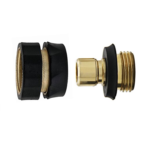 MAGGIFT Brass Hose Quick Connector,Male & Female Connector Set