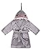 Boys Robe Animal Plush Soft Hooded Bathrobe Robe,Shark Grey,M(4-6 Years)