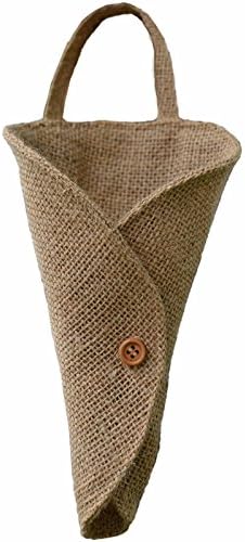Summer-Ray 12 Handmade Hessian Burlap Pew Cone for Rustic Wedding Aisle Decorations