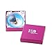 H&D Crystal Glass Dome Paperweight Hemisphere Ball Butterfly Paperweight for Home Decoration (Blue 1)