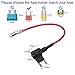 Gebildet 12V-24V Small Add-a-Circuit Fuse Tap, ATM Small Piggy Back Blade Fuse Holder with Wire Harness, 6 pcs Fuse (3A 5A 7.5A 10A 15A 20A) and Fuse Puller (Pack of 4)