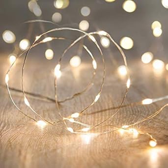 JNS WhOLESALE 3 m Battery Operated Silver 30 LED Decorative Strings Fairy Lights (Light Warm